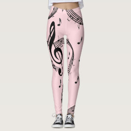 Legging Música Climática em Clave de Sol Rosa