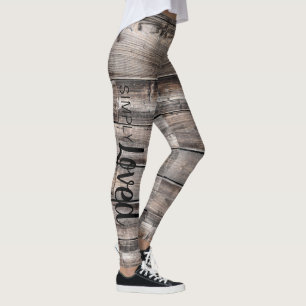 Legging música russa SIMPLY AMADA script em madeira de ca