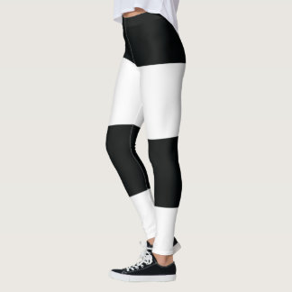 Legging Mydeas | Preto e branco com tiras muito largas