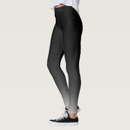 Legging Na maior parte o preto ao inclinação cinzento de