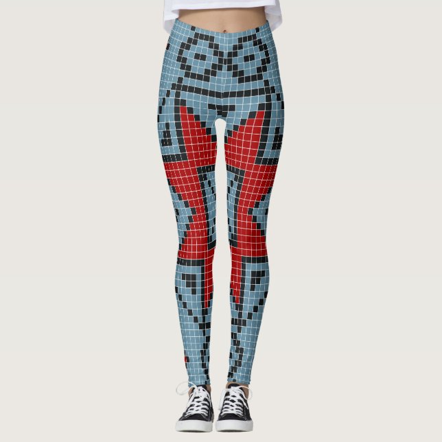 Legging Na moda clássico de tendências bonitinhas geométri (Frente)