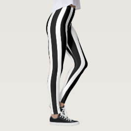 Legging Na moda com faixa branca e preto clássico