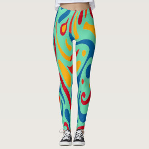 Legging Na moda de abstrato colorido "Ratti_Creative_Arts"