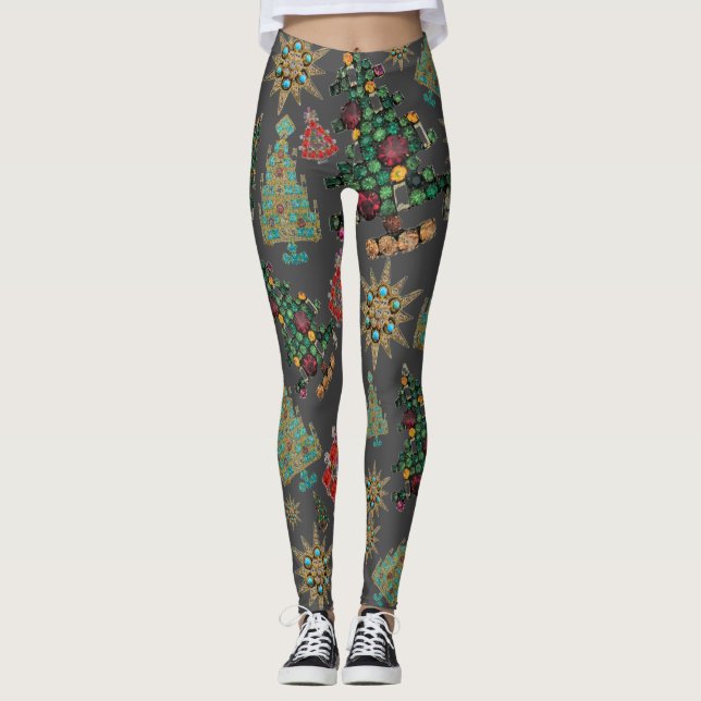 Legging Na moda de Natal - Joel de Árvore (Frente)