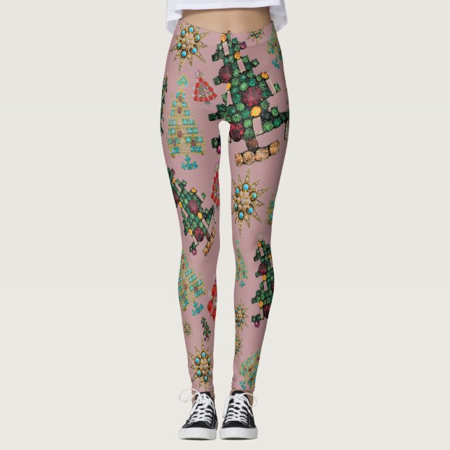 Legging Na moda de Natal - Joel de Árvore (Frente)