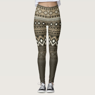 Legging na moda de padrão Aztec