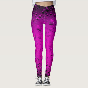 Legging Na moda, gotas de água cor-de-rosa Legal