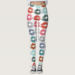 Legging Na moda Lábios coloridos #33