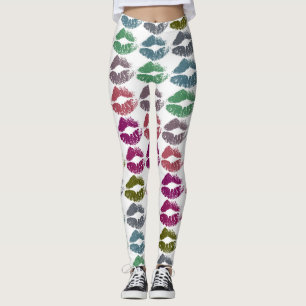 Legging Na moda Lábios coloridos #34