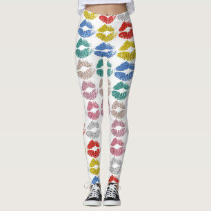 Legging Na moda Lábios coloridos #36