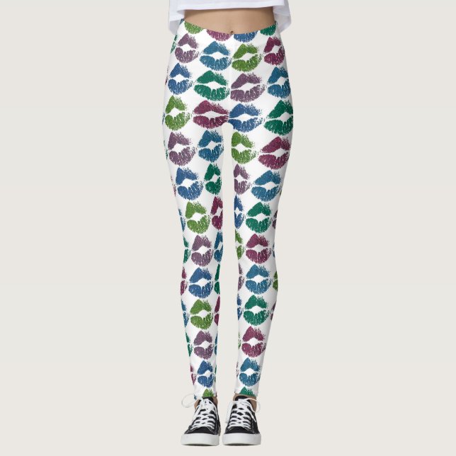 Legging Na moda Lábios coloridos nº 10 (Frente)