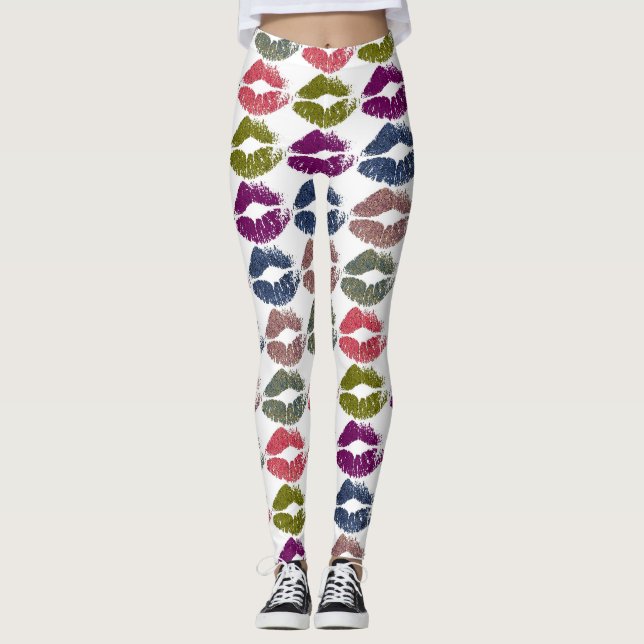 Legging Na moda Lábios coloridos nº 18 (Frente)