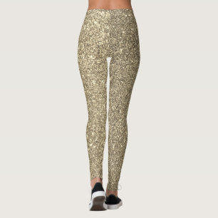 Legging Na moda Moderno de Brilho Dourado