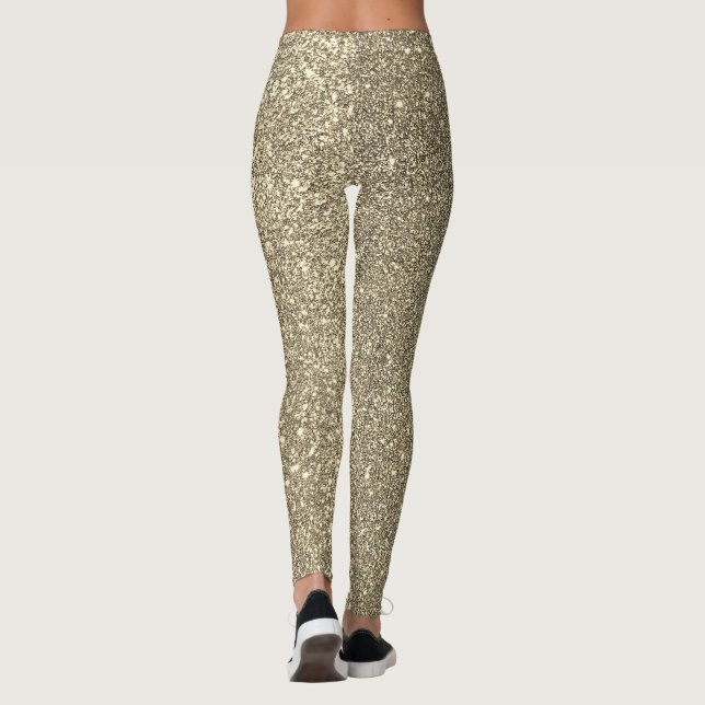 Legging Na moda Moderno de Brilho Dourado (Verso)