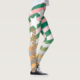 Legging Na moda monograma de estrelas de linha