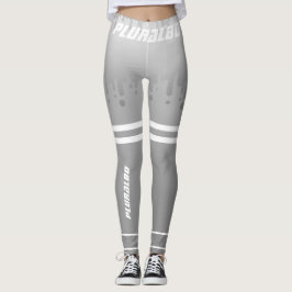 Legging Na moda monograma de gradiente branco de cinza