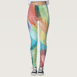 Legging Na moda Pastel Colors Abstrato