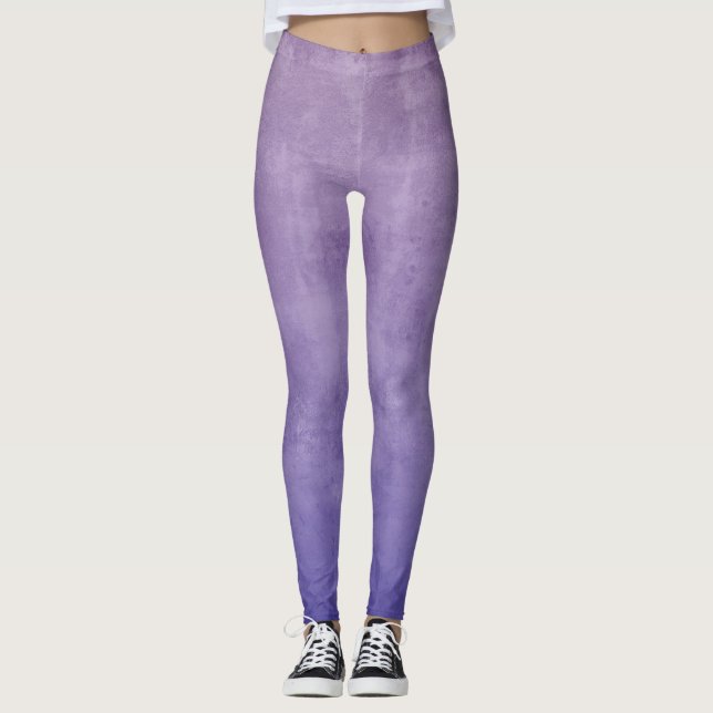 Legging Na moda rústico de Cinza azul púrpura (Frente)