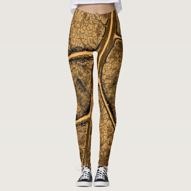 Legging Na moda Tan Leaf (Frente)