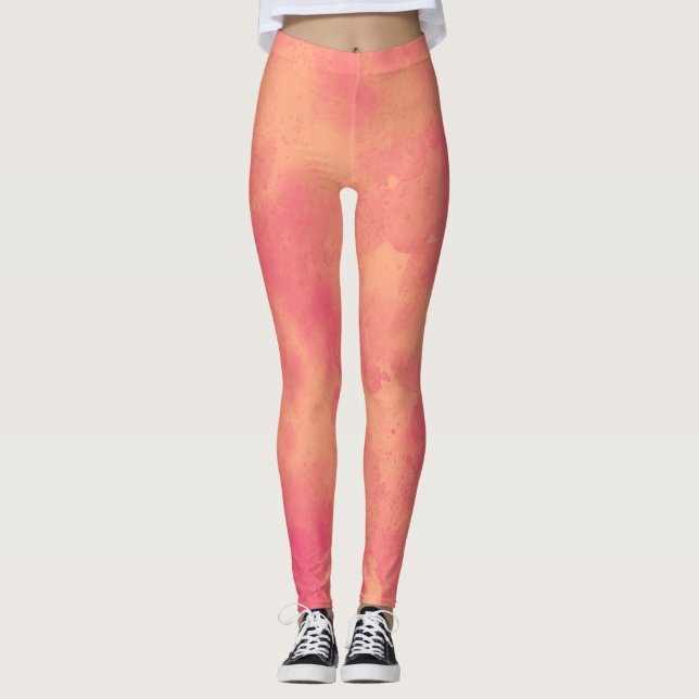 Legging Na moda Tempestade efeito de nuvem Peach (Frente)