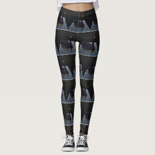 Legging Nadação Nadando Nadando Nadado Dimensionado, Perna