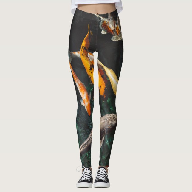 Legging nadando com koi (Frente)
