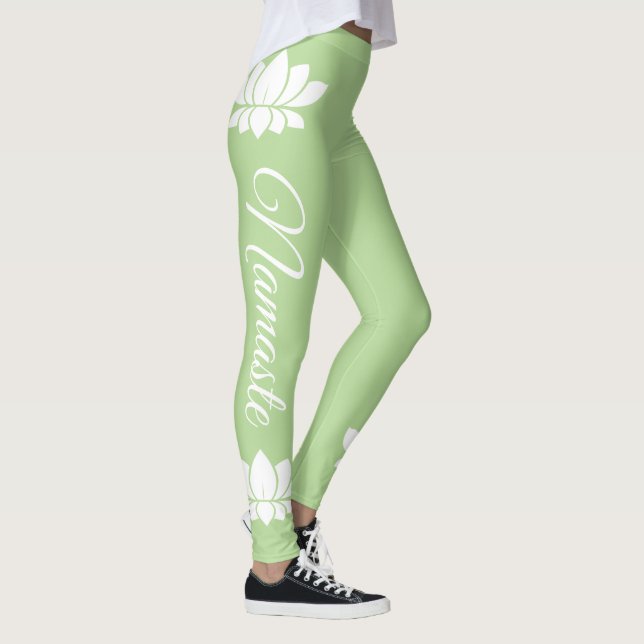 Legging Namaste White Lotus Flower Yoga (Direita)