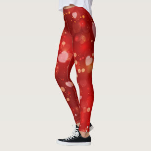Legging Namorados corações padrão de colagem