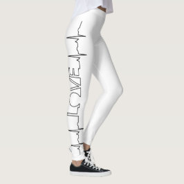 Legging Namorados de diversão da Enfermeira com Amor Médic