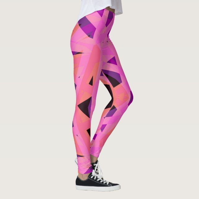 Legging Namorados de Exercício de Malhação de Yoga Púrpura (Direita)