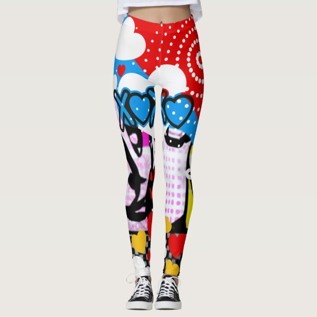 Legging Namorados pop Art (Frente)