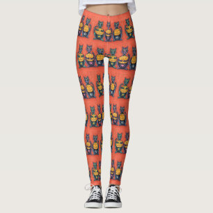 Legging NÃO VEJA NENHUM GATO PRETO MAU, CANELEIRAS do DIA