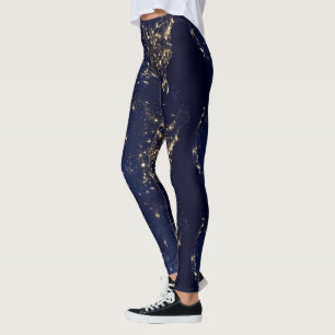 Legging Nasa Luzes do Espaço EUA