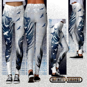 Legging NASCER DE SER LIVRE Grunge Denim Texturizado Eag