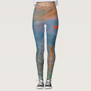 Legging Nascer do sol da impressão por Claude Monet