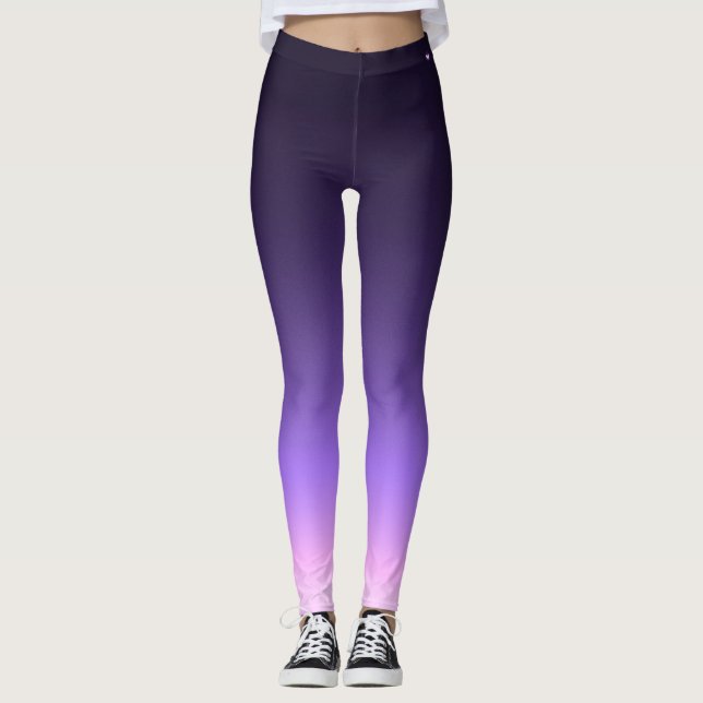 Legging Nascer do sol roxo adiantado (Frente)