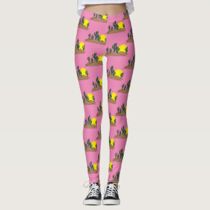 Legging Nascer do sol verde Thunder_Cove do deserto do