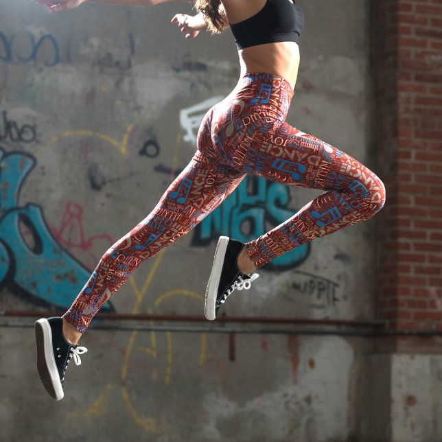 Legging Nascido para Dançar Azul/Branco/Qualquer Cor ID277 (Criador carregado)
