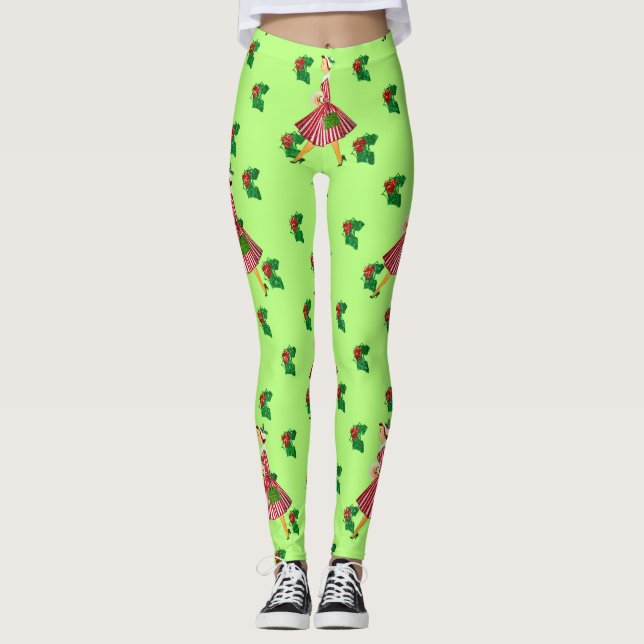 Legging natais vintages sagrados (Frente)