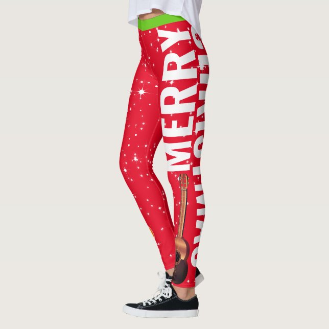 Legging Natal Alegre Estrelado Marac e Quatro (editável) (Esquerda)