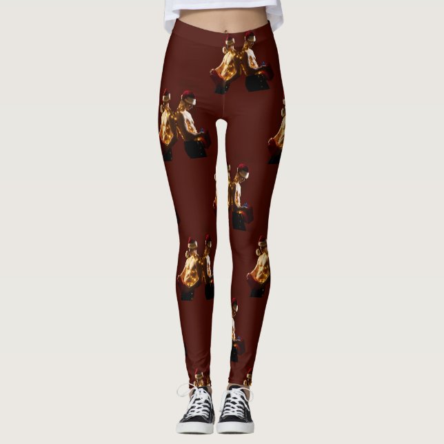 Legging Natal de homens de costas nus da SlipperyJoe (Frente)