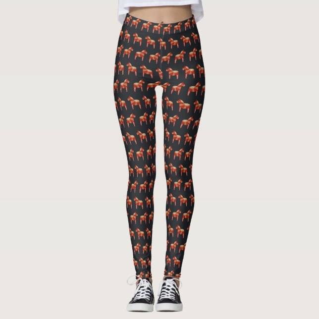 Legging Natal do Cavalo Scandi Dala (Frente)