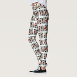 Legging Natal do ponteiro alemão com cabeleireiro