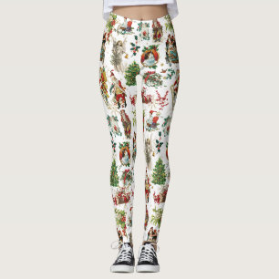 Legging Natal Festivo Vintage Retro