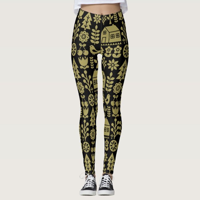 Legging Natal Nórdico Escandinavo (Frente)