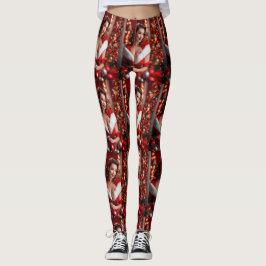 Legging Natal Pinup Santa Claus Lady Pattern