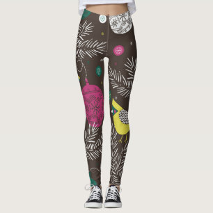 Legging Natal Winter: Padrão sazonal.