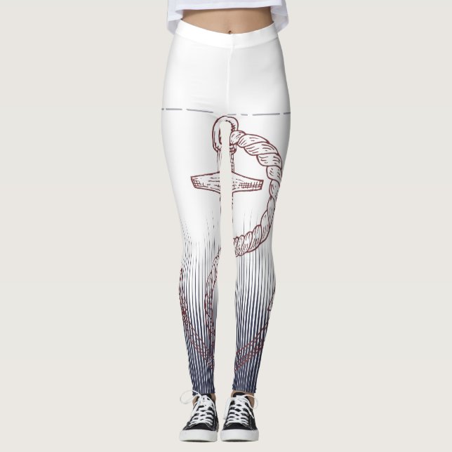LEGGING NAUTICAL DESIGN WITH ANCOR  INVITATION (Frente)