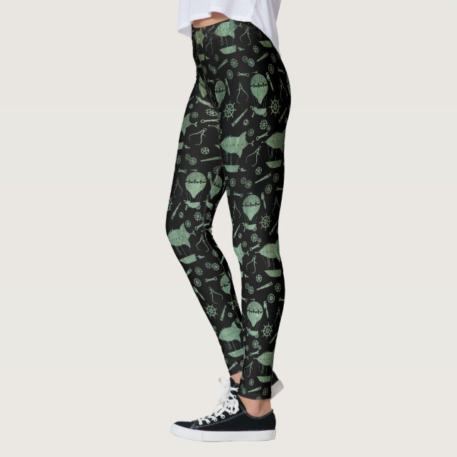 Legging Naves de Bronze Steampunk Verdigris (Esquerda)