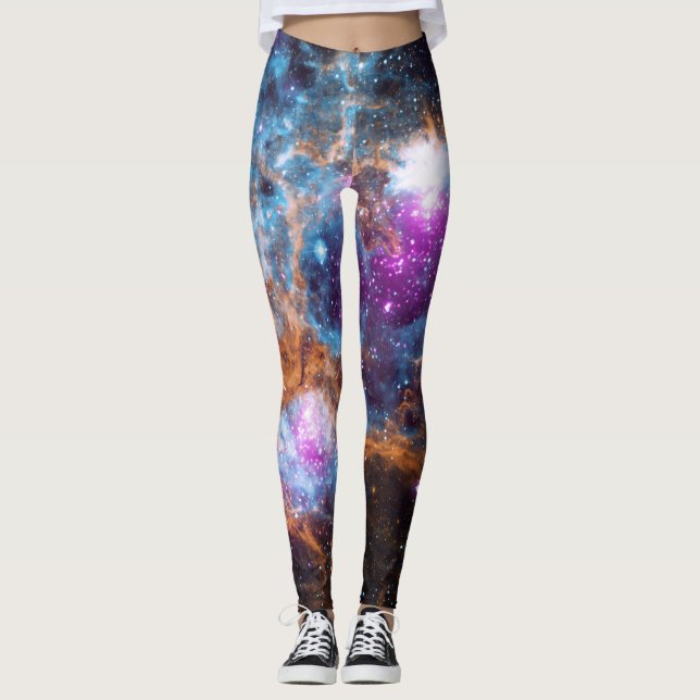Legging Nebulosa de lagosta - Cósmica de inverno Wonderlan (Frente)
